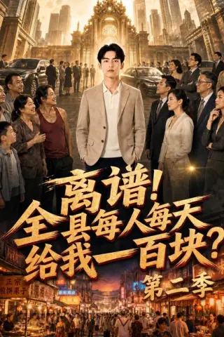 《离谱！全县每人每天给我一百块？第二季（73集）（百度网盘）》短剧封面