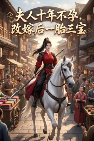 《夫人十年，不孕改嫁后一胎三宝！（60集）（夸克网盘）》短剧封面