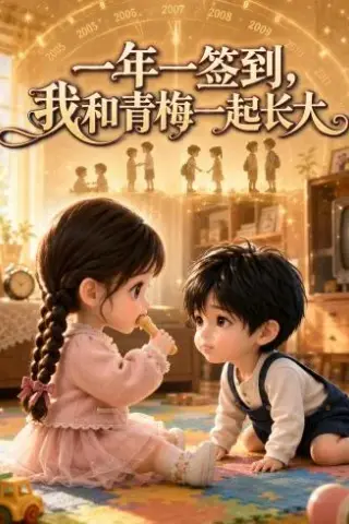 《一年一签到，我和青梅一起长大（118集）（夸克网盘）》短剧封面