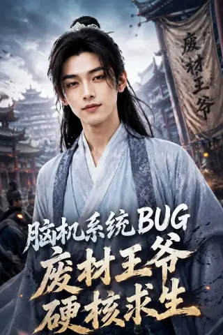 《脑机系统BUG，废材王爷硬核求生（51集）AI短剧（夸克网盘）》短剧封面