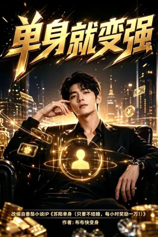 《单身就变强（75集）AI短剧（夸克网盘）》短剧封面