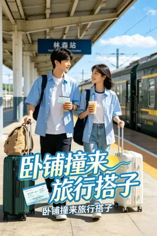 《卧铺撞来旅行搭子（100集）（夸克网盘）》短剧封面