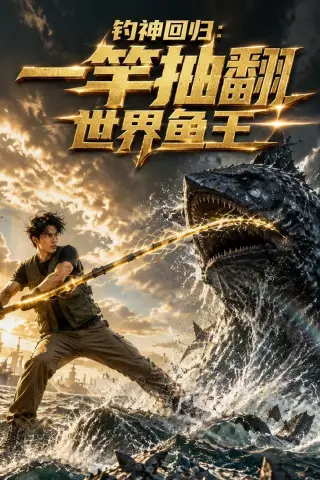 《钓神回归：一杆抽翻世界鱼王（44集）AI短剧（夸克网盘）》短剧封面