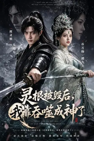 《灵根被毁后，我靠吞噬成神了（71集）AI短剧（夸克网盘）》短剧封面