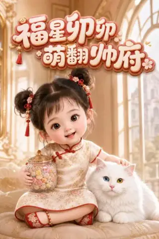 《福宝卯卯，萌翻帅府（64集）（夸克网盘）》短剧封面