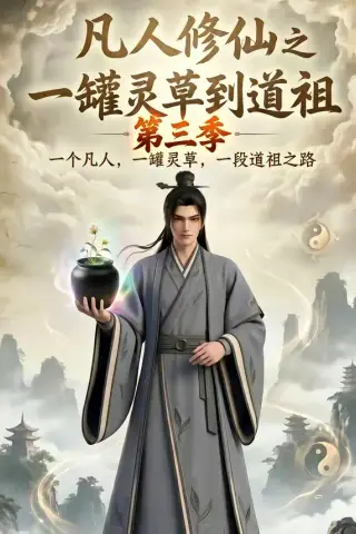 《凡人修仙之一罐灵草到道祖第三季（91集）AI短剧 (2026)》短剧封面