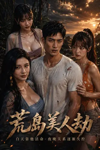 《AI擦边短剧：荒岛美人劫（迅雷网盘）》短剧封面