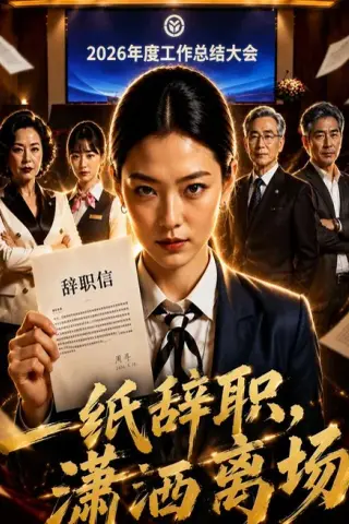 《一纸辞职，潇洒离场（60集）AI短剧（夸克网盘）》短剧封面