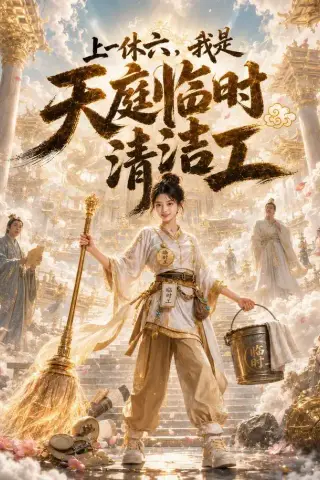 《上一休六，我是天庭临时清洁工（49集）（夸克网盘）》短剧封面
