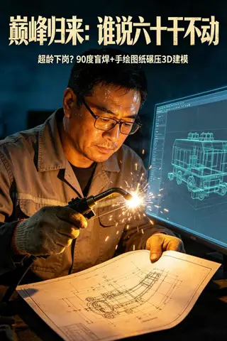 《巅峰归来：谁说六十干不动（37集）Ai短剧（百度网盘）》短剧封面