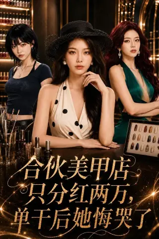 《合伙美甲店只分红两万，单干后她悔哭了（45集）AI短剧（夸克网盘）》短剧封面