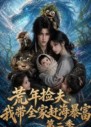 《荒年捡夫，我带全家赶海暴富第二季（108集）（夸克网盘）》短剧封面