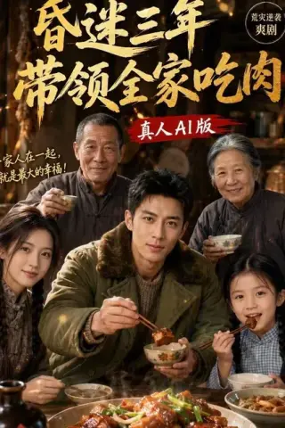 《昏迷三年，带领全家吃肉（78集）（百度网盘）》短剧封面