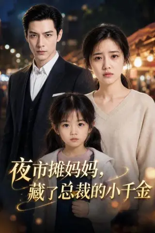 《夜市摊妈妈，藏了总裁的小千金（40集）AI短剧（夸克网盘）》短剧封面