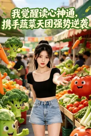 《我觉醒读心神通，携手蔬菜天团强势逆袭（75集）AI短剧（夸克网盘）》短剧封面