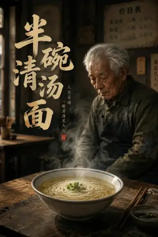 《半碗清汤面（35集）AI短剧 (2026)》短剧封面