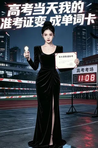 《高考当天我的准考证变成单词卡（31集）Ai短剧（夸克网盘）》短剧封面