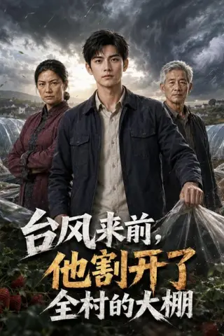 《台风来前，他割开了全村的大棚（43集）AI短剧（百度网盘）》短剧封面