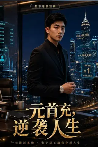《一元首充：逆袭人生（91集）AI短剧（百度网盘）》短剧封面