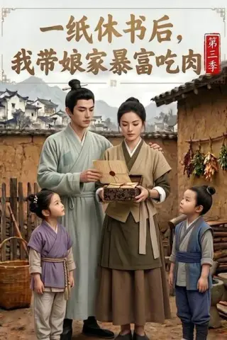 《一纸休书后，我带娘家暴富吃肉第三季（91集）（百度网盘）》短剧封面