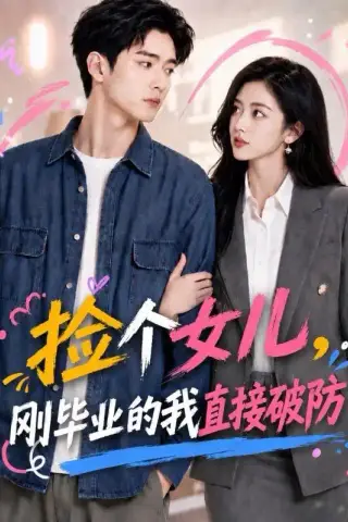 《捡个女儿，刚毕业的我直接破防（62集）（夸克网盘）》短剧封面