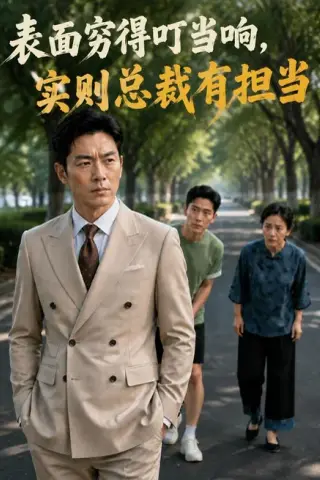 《表面穷得叮当响，实则总裁有担当（40集）AI短剧（夸克网盘）》短剧封面