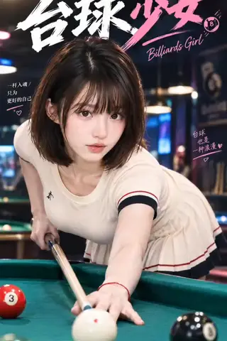 《AI擦边短剧：台球少女（迅雷网盘）》短剧封面