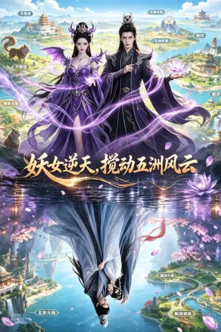 《妖女逆天，搅动五洲风云（78集）AI短剧 (2026)》短剧封面