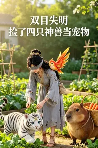 《双目失明，捡了四只神兽当宠物（29集）（夸克网盘）》短剧封面