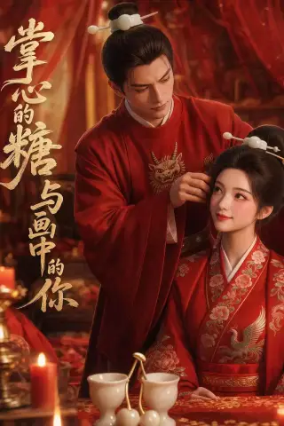 《掌心的糖与画中的你（12集）AI短剧 (2026)》短剧封面