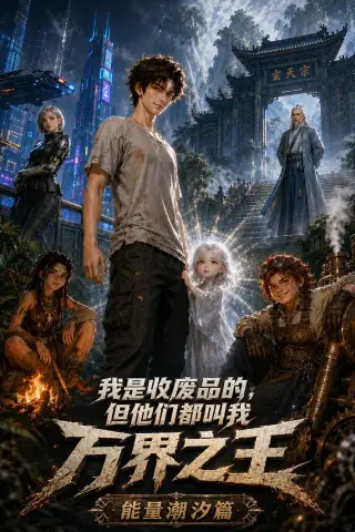 《我是收废品的，但他是万界之王（70集）AI短剧（夸克网盘）》短剧封面