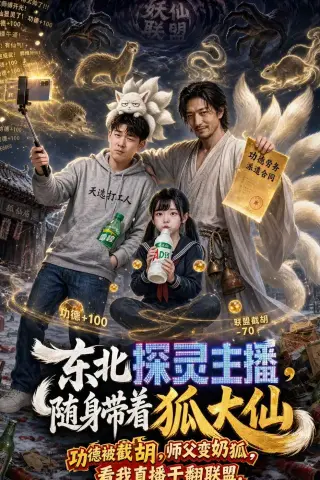 《东北探灵主播，随身带着狐大仙（70集）（夸克网盘）》短剧封面