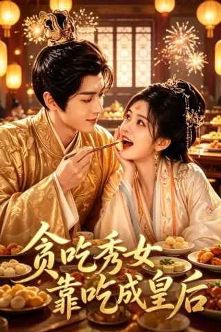 《贪吃秀女靠吃成皇后（20集）AI短剧 (2026)》短剧封面