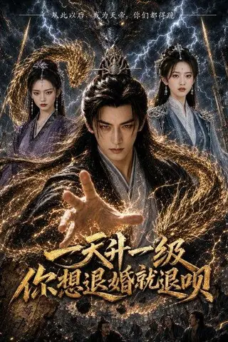 《一天升一级，你想退婚就退呗（80集）AI短剧（百度网盘）》短剧封面