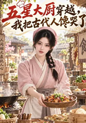 《五星大厨穿越，我把古代人馋哭了（73集）（夸克网盘）》短剧封面