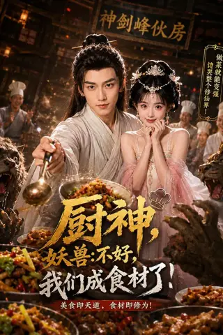 《厨神，妖兽：不好，我们成食材了！（80集）（夸克网盘）》短剧封面