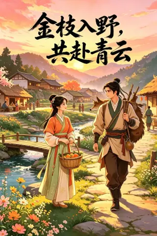 《金枝入野，共赴青云（57集）AI短剧 (2026)》短剧封面