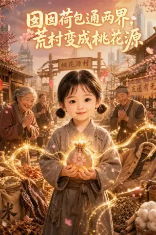 《囡囡荷包通两界，荒村变成桃花源（85集）（夸克网盘）》短剧封面