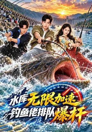 《水库无限加速钓鱼老排队爆杆（88集）周煜枫&金文君（夸克网盘）》短剧封面