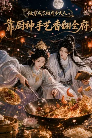 《他穿成了相府少夫人，靠厨神手艺香翻全府（60集）（夸克网盘）》短剧封面