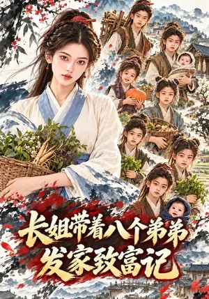 《长姐带着八个弟弟发家致富记（238集）（夸克网盘）》短剧封面