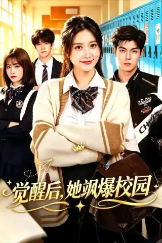 《觉醒后，她飒爆校园（52集）杨珊子＆贺宇（夸克网盘）》短剧封面