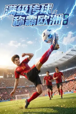 《满级传球，称霸欧洲第一季（78集）AI短剧（百度网盘）》短剧封面