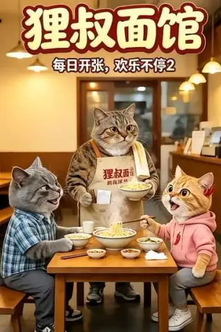 《狸叔面馆：每日开张，欢乐不停2（20集）AI短剧 (2026)》短剧封面