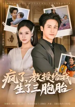 《疯了，教授给我生了三胞胎（79集）孙航＆李苗苗（夸克网盘）》短剧封面