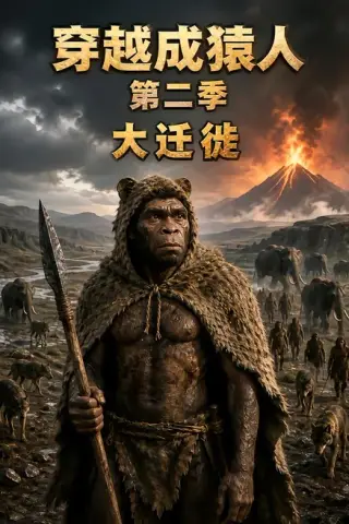 《穿越成猿人第二季，大迁徙（58集）（夸克网盘）》短剧封面