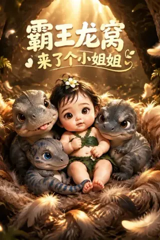 《霸王龙窝来了个小姐姐（69集）（夸克网盘）》短剧封面