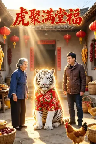 《虎聚满堂福（32集）AI短剧（百度网盘）》短剧封面