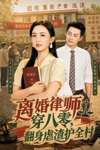 《离婚律师穿八零：翻身虐渣护全村（80集）张屹杨＆雷笑语（百度网盘）》短剧封面