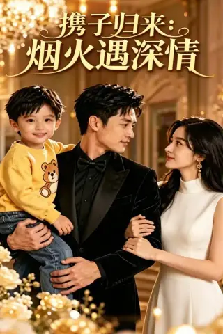 《携子归来：烟火遇深情（46集）AI短剧（夸克网盘）》短剧封面